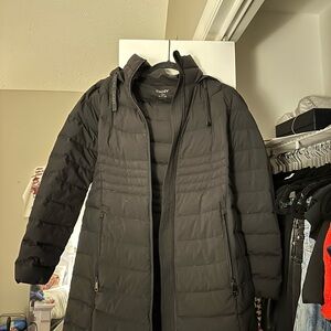DKNY Black Puffer Coat